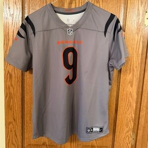 NFL Bengals Joe Burrow Gray and Orange Women’s Jersey